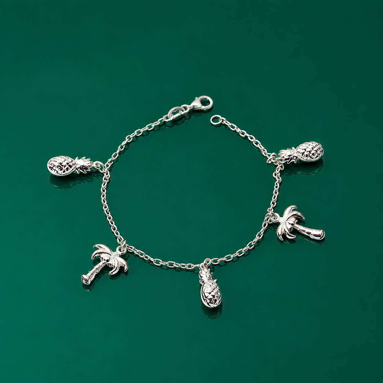92.5 Sterling Silver Charms flexible bracelet for Girls and Women - Image 5